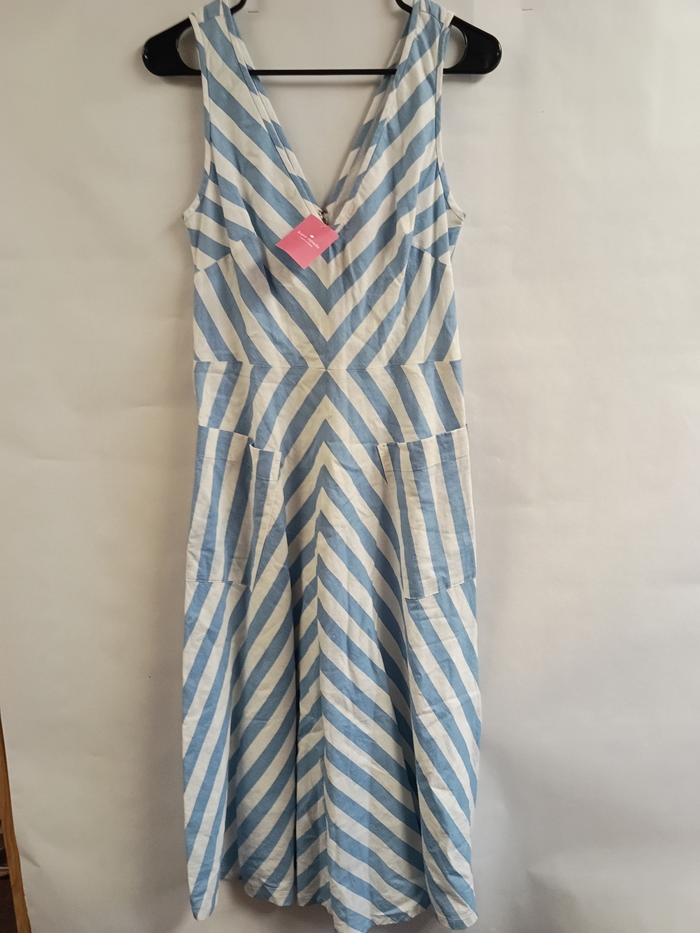 kate spade Blue and White Striped Midi Dress